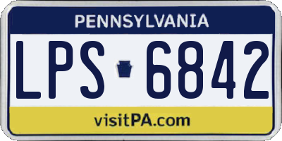 PA license plate LPS6842