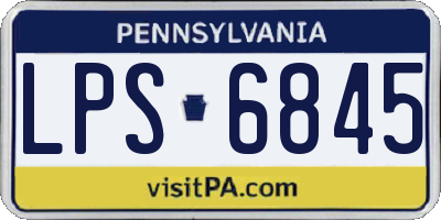 PA license plate LPS6845