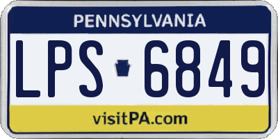 PA license plate LPS6849