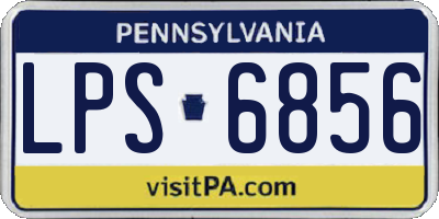 PA license plate LPS6856