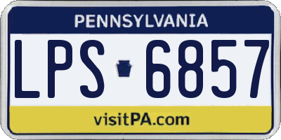 PA license plate LPS6857