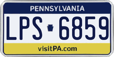 PA license plate LPS6859
