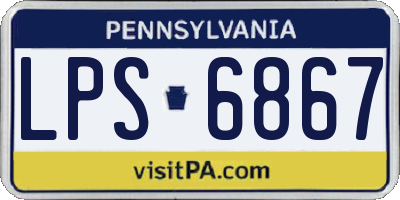 PA license plate LPS6867