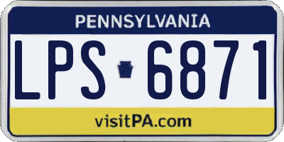 PA license plate LPS6871