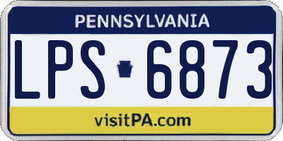 PA license plate LPS6873