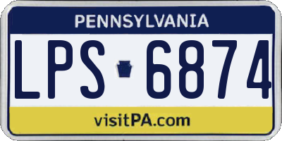 PA license plate LPS6874