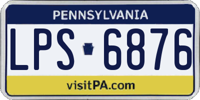 PA license plate LPS6876