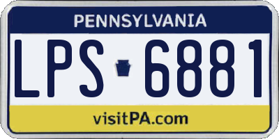 PA license plate LPS6881