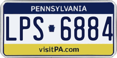 PA license plate LPS6884