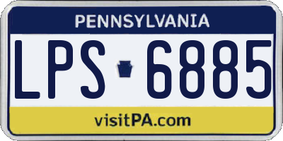 PA license plate LPS6885