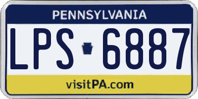 PA license plate LPS6887