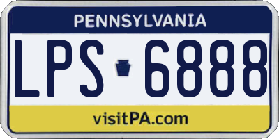 PA license plate LPS6888