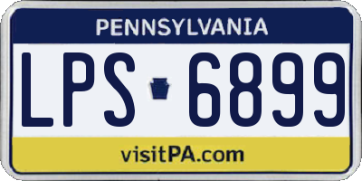 PA license plate LPS6899