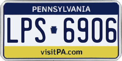 PA license plate LPS6906