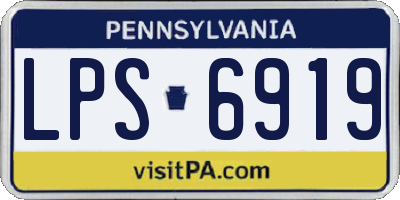 PA license plate LPS6919