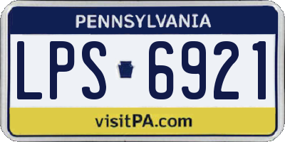 PA license plate LPS6921