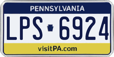 PA license plate LPS6924