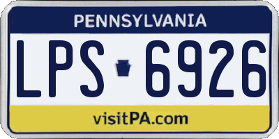 PA license plate LPS6926