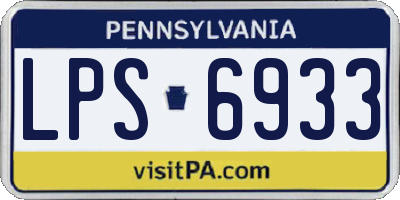 PA license plate LPS6933