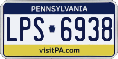 PA license plate LPS6938