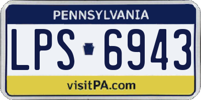 PA license plate LPS6943