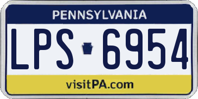 PA license plate LPS6954