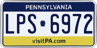 PA license plate LPS6972