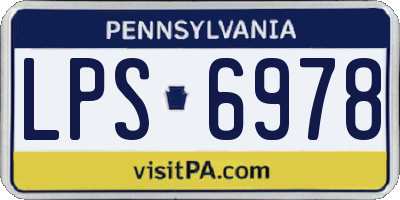 PA license plate LPS6978