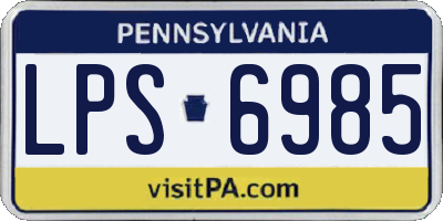 PA license plate LPS6985