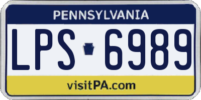PA license plate LPS6989