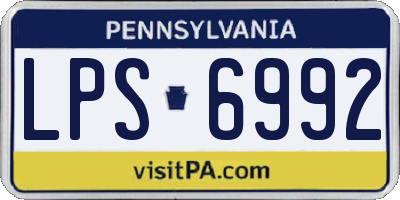 PA license plate LPS6992