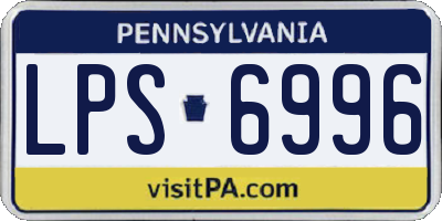 PA license plate LPS6996