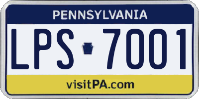 PA license plate LPS7001