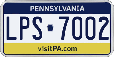 PA license plate LPS7002