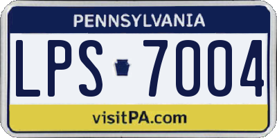 PA license plate LPS7004
