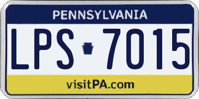 PA license plate LPS7015