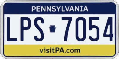 PA license plate LPS7054