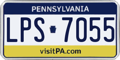 PA license plate LPS7055
