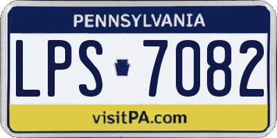 PA license plate LPS7082