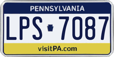 PA license plate LPS7087