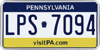 PA license plate LPS7094