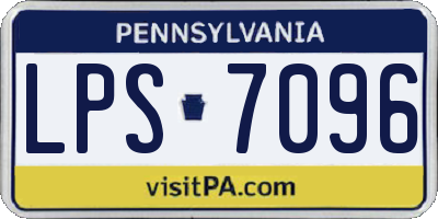 PA license plate LPS7096