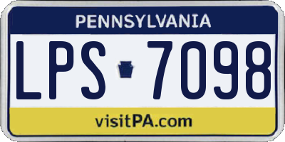 PA license plate LPS7098