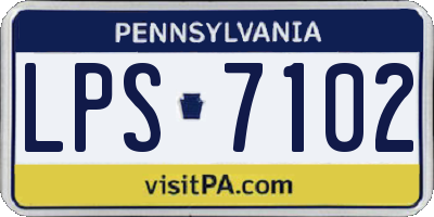PA license plate LPS7102