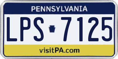 PA license plate LPS7125
