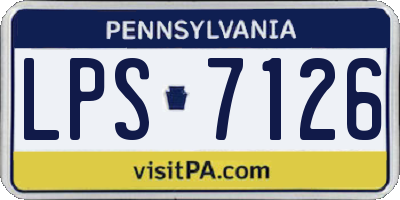 PA license plate LPS7126
