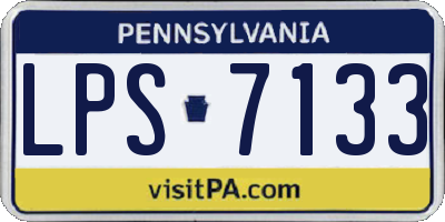 PA license plate LPS7133
