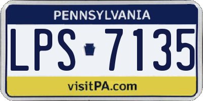 PA license plate LPS7135