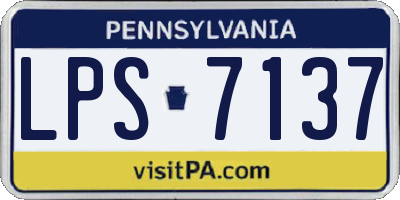 PA license plate LPS7137