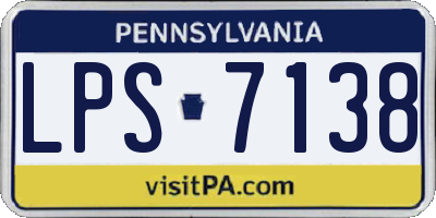 PA license plate LPS7138
